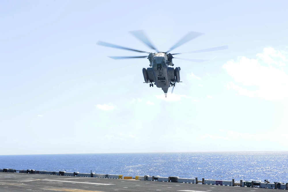 USS Boxer flight operations