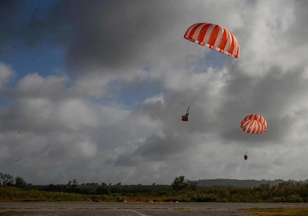 Bilateral C-130 Hercules formation performs formation airdrop during Cope North 16