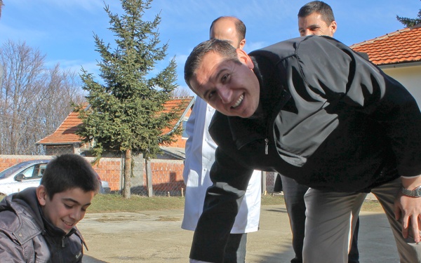US Soldiers deliver school supplies to children in Kosovo