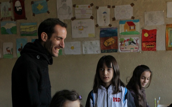 US Soldiers deliver school supplies to children in Kosovo