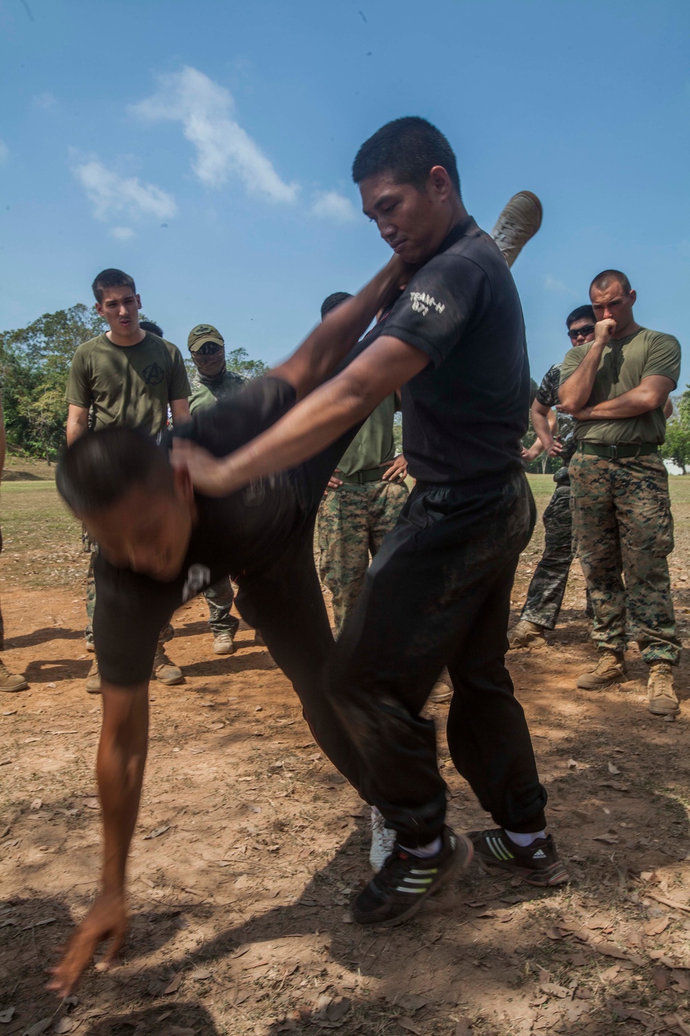 Learning Muay Thai with Royal Thai Marines