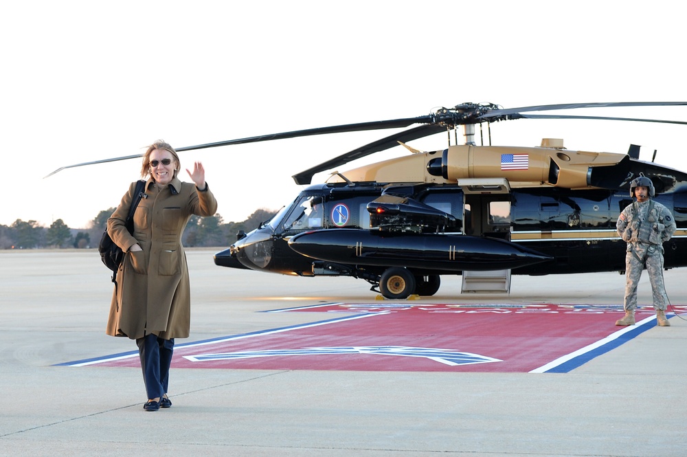 Miranda Ballentine visits Joint Base Langley-Eustis