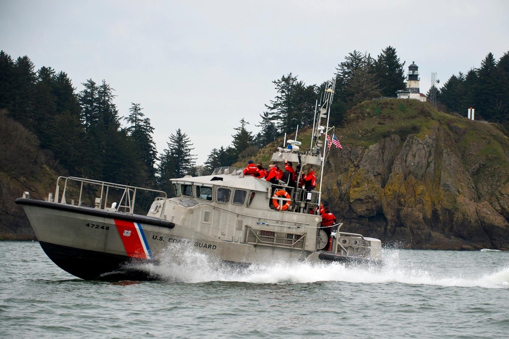 Patrolling below Cape Disappointment Lighthouse