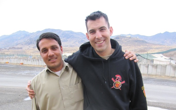 Soldier and Afghan interpreter