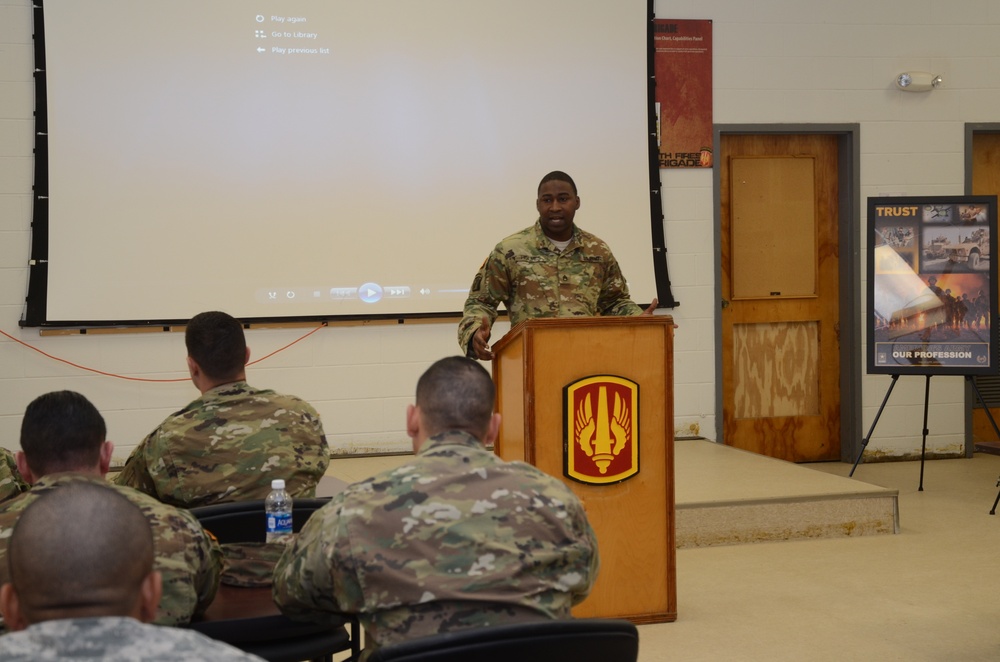 Field artillery brigade instills Army profession in first line leaders