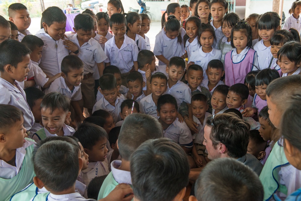 353rd SOG volunteers at local schools for Cobra Gold 16