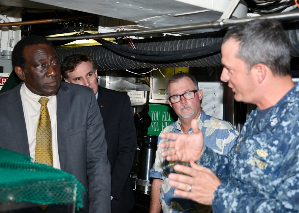 Director of Defense Media Activity for the Department of Defense touring the submarine USS Greeneville