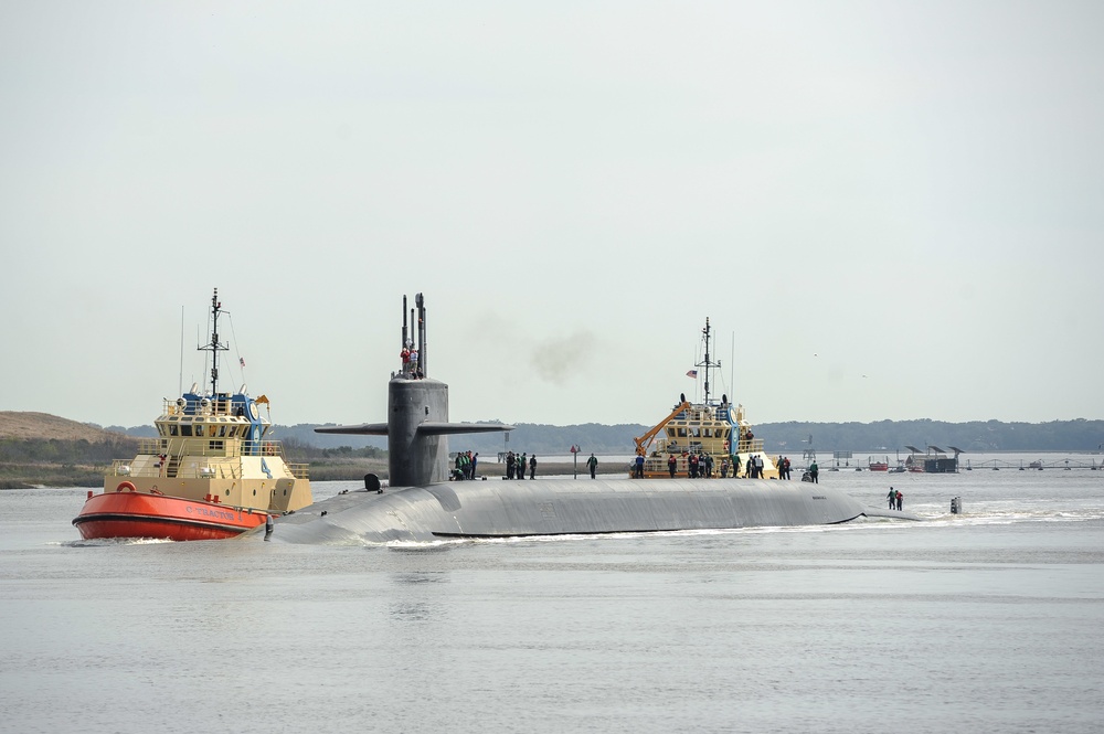 USS Wyoming (SSBN 742) returns to Naval Submarine Base Kings Bay