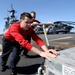 Missile upload evolution aboard USS Boxer