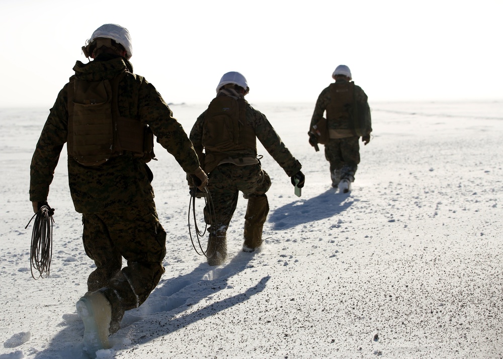 Norwegians, Marines test demolitions to prepare for Cold Response 16