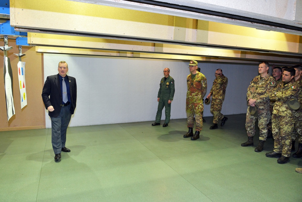 Brig. Gen. Michele Risi, Multinational Land Force 'Julia' Alpine Brigade Commander, tours Regional Training Support Division South, Caserma Ederle,  Vicenza, Italy