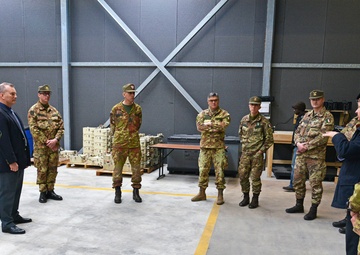 Brig. Gen. Michele Risi, Multinational Land Force 'Julia' Alpine Brigade Commander, tours Regional Training Support Division South, Caserma Ederle,  Vicenza, Italy