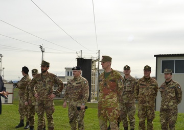 Brig. Gen. Michele Risi, Multinational Land Force 'Julia' Alpine Brigade Commander, tours Regional Training Support Division South, Caserma Ederle,  Vicenza, Italy