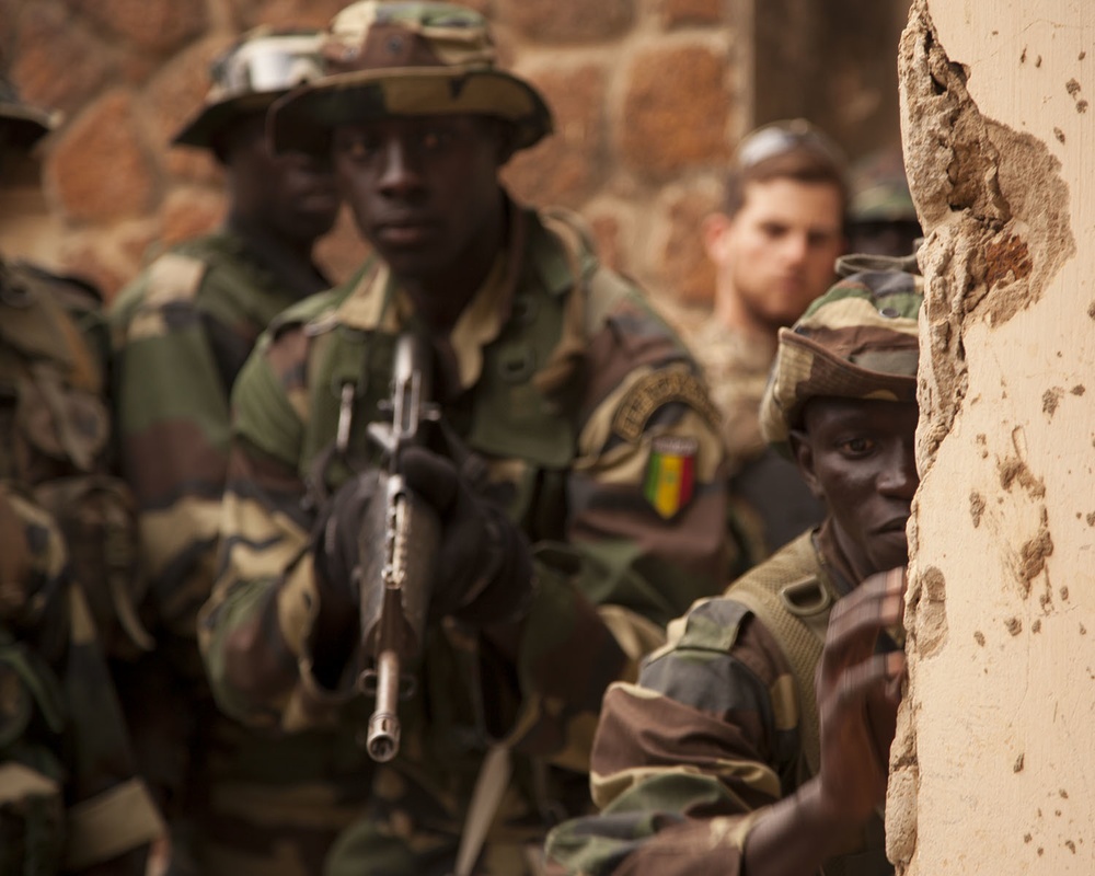 Senegalese, US troops at Flintlock 16