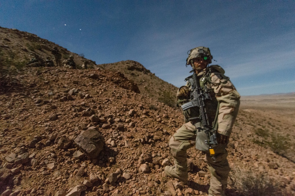 3rd Cavalry Regiment Soldiers conduct night patrol