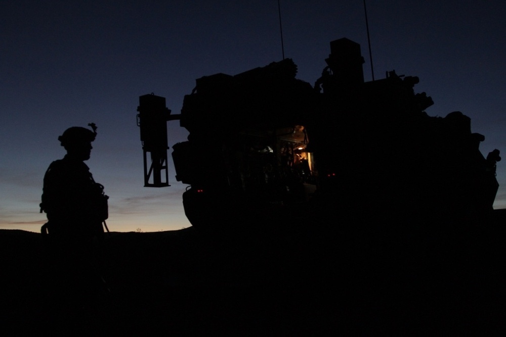 Stryker waits at sundown