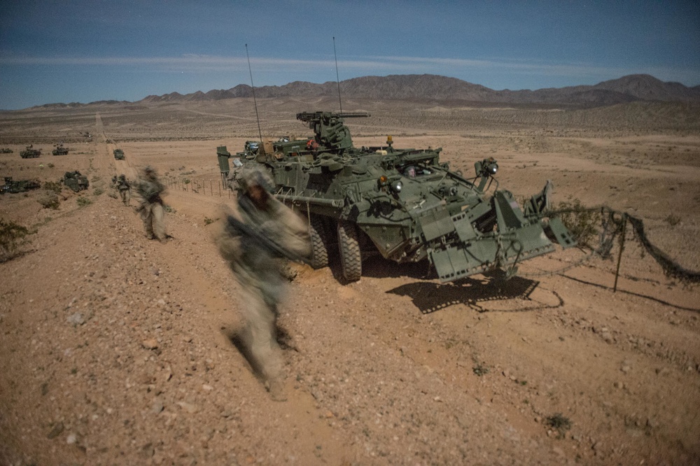 3rd Cavalry Regiment Soldiers conduct a night patrol