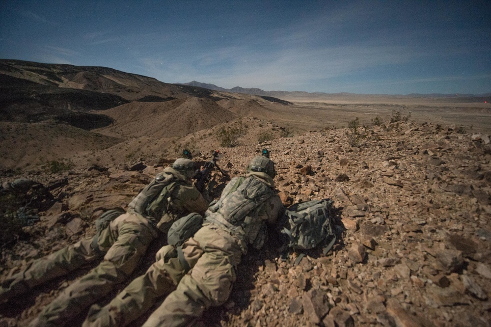 3rd Cavalry Regiment Soldiers conduct night patrol