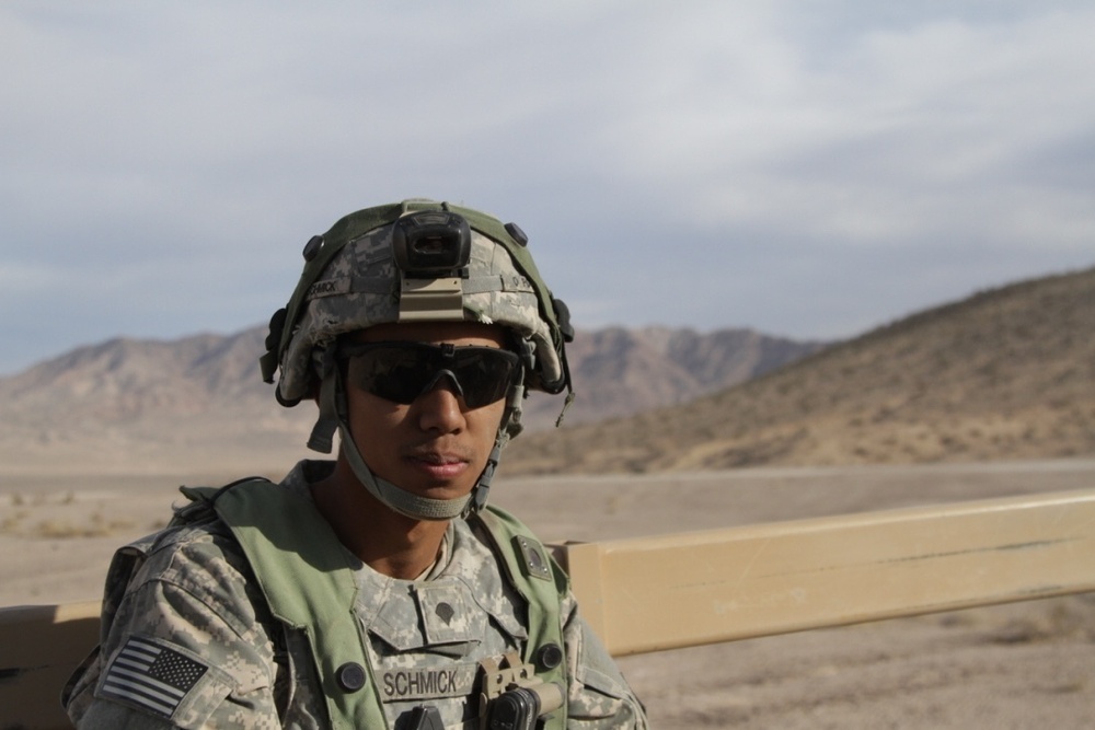 Soldier trains at NTC