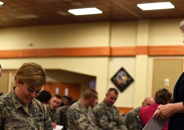 Holly Petraeus visits Malmstrom, teaches Airmen financial lifesavers
