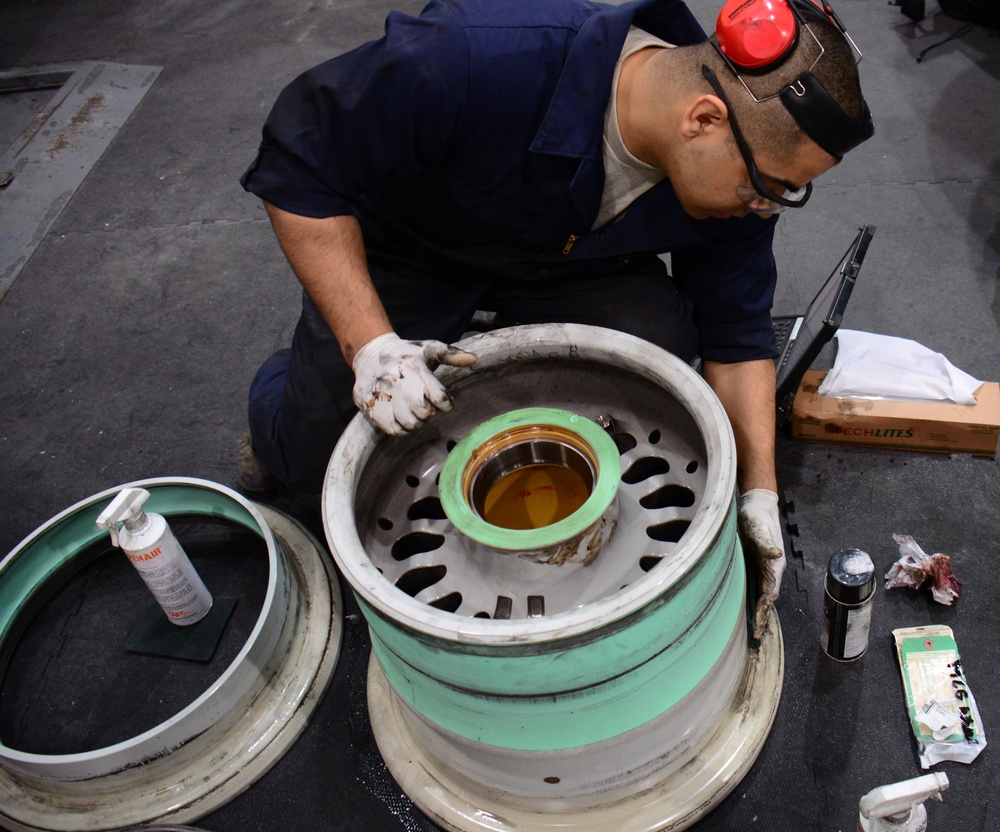 379th EMXS operates most productive Air Force wheel, tire repair facility