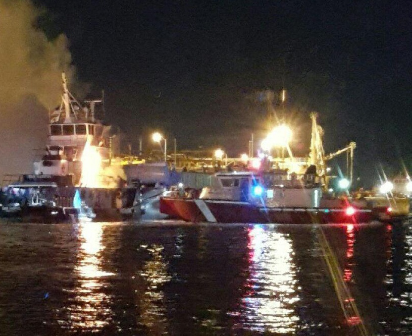 Coast Guard, local fire deptartment respond to boat fire in Houston Ship Channel