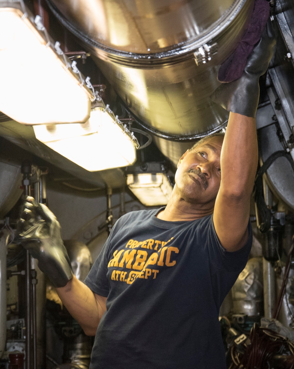 Engine Maintenance Aboard USNS 1st LT Jack Lummus