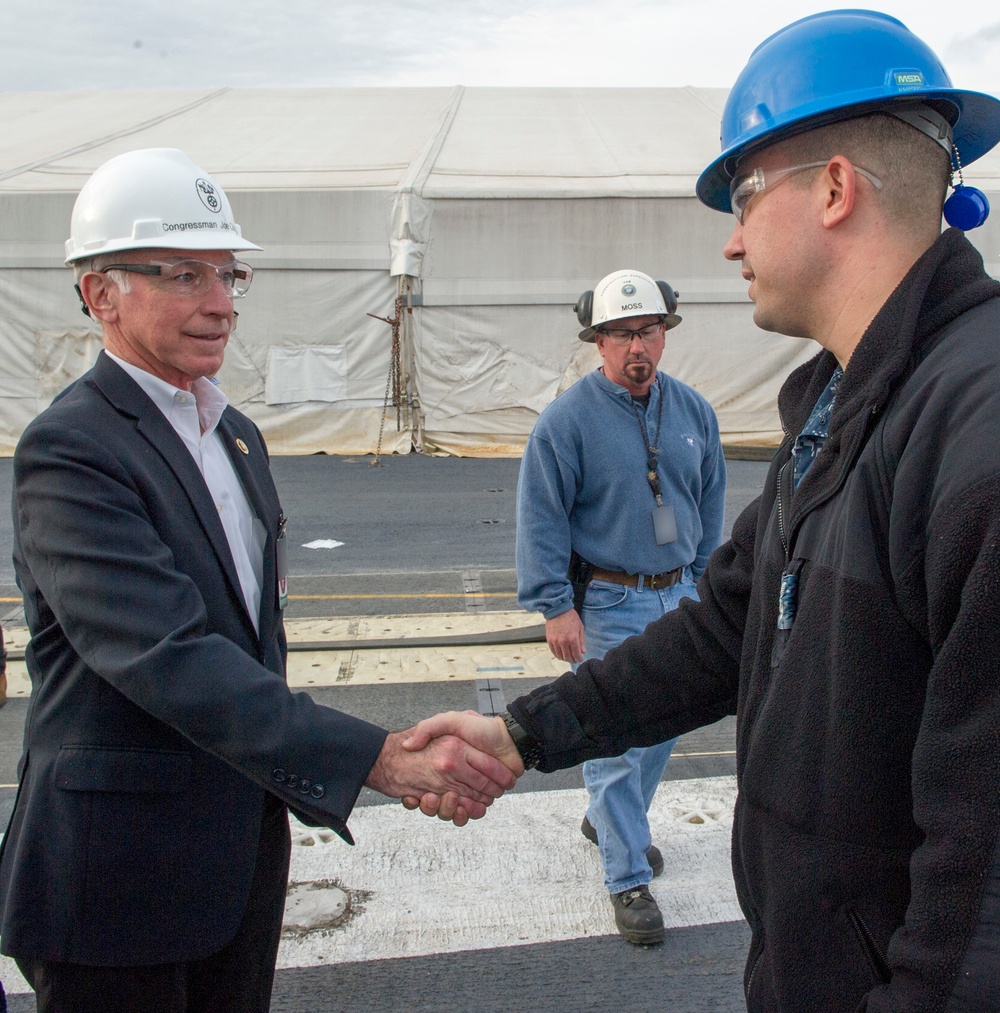 Rep. Joe Courtney of Connecticut visits PCU Gerald R. Ford (CVN 78)