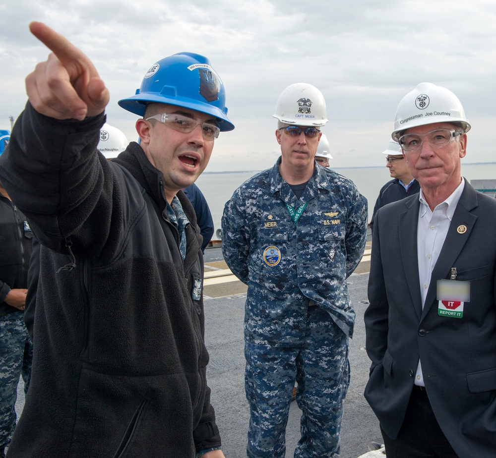 Rep. Joe Courtney of Connecticut visits PCU Gerald R. Ford (CVN 78)