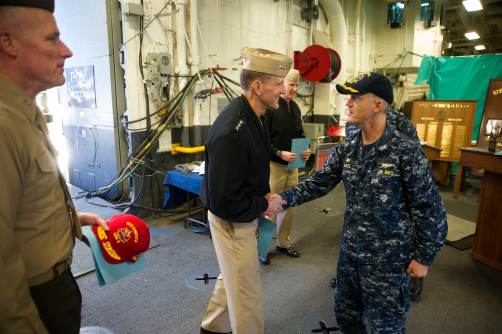 Commander, Naval Sea Systems Command tours USS America