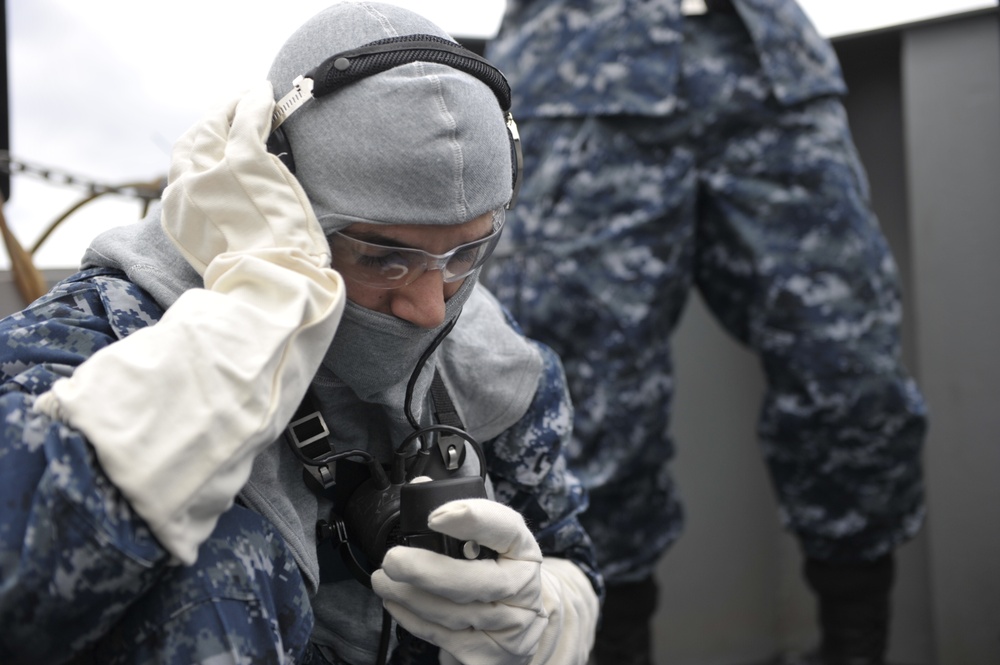 PCU Gerald R. Ford conducts general quarters drill