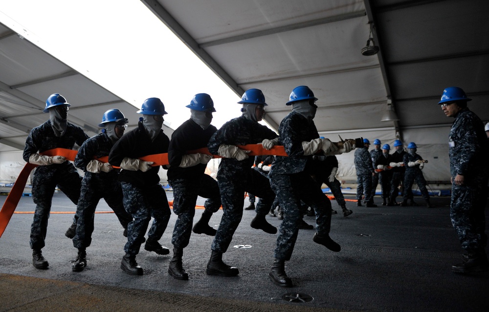 PCU Gerald R. Ford conducts general quarters drill