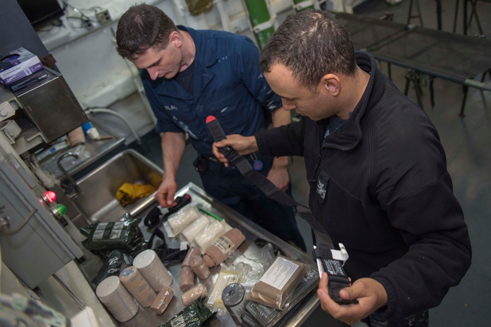 USS Wasp mass casualty drill