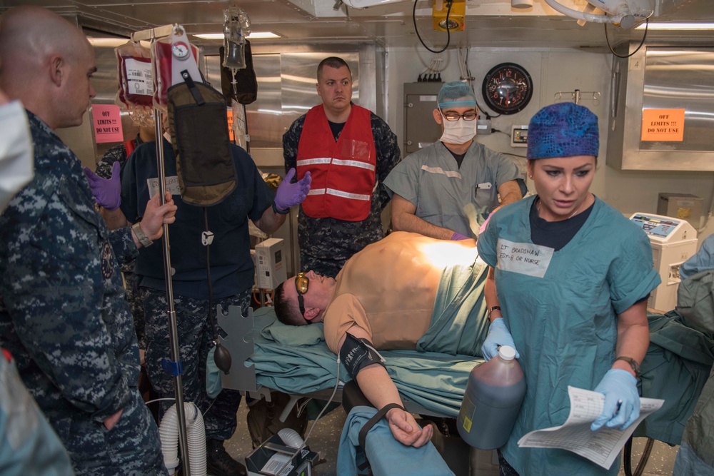 USS Wasp mass casualty drill