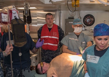 USS Wasp mass casualty drill