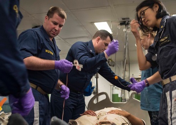 USS Wasp mass casualty drill
