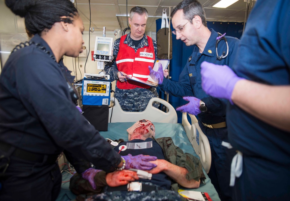 USS Wasp mass casualty drill