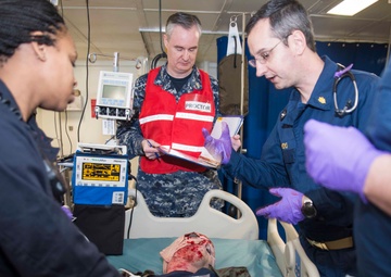 USS Wasp mass casualty drill