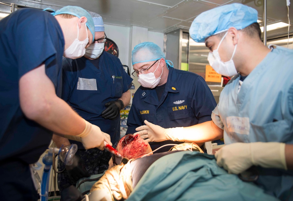 USS Wasp mass casualty drill