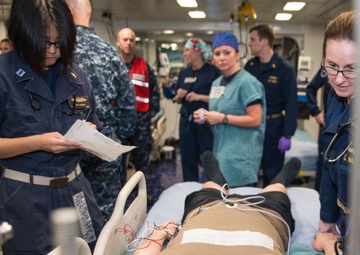 USS Wasp mass casualty drill
