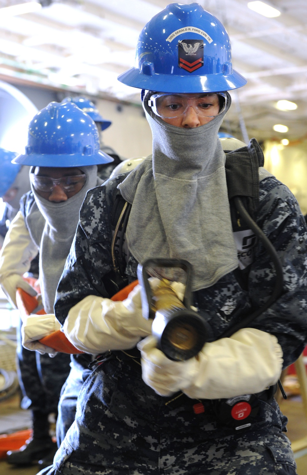 PCU Gerald R. Ford conducts general quarters drill