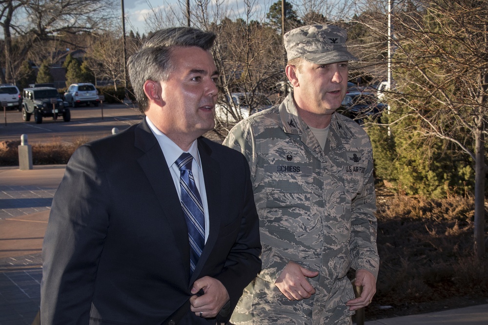 Sen. Cory Gardner visits Peterson Air Force Base