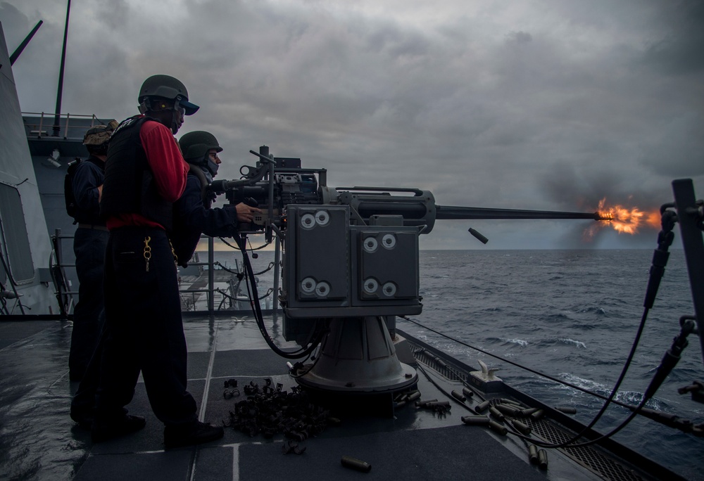 Sailors conduct live-fire exercise aboard USS Chung-Hoon