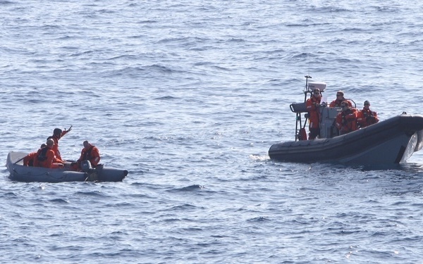 Standing NATO Maritime Group Two conducts drills in the Aegean Sea