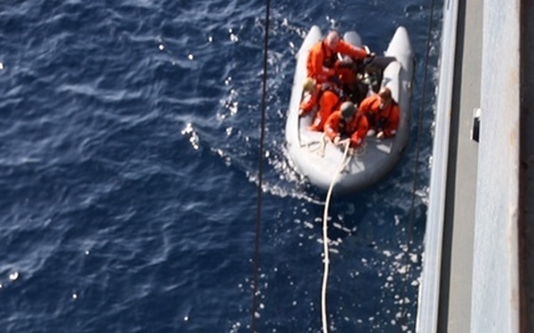 Standing NATO Maritime Group Two conducts drills in the Aegean Sea