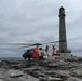 Cape Cod helicopter crew transports aids to navigation crew to remote lighthouse in Maine
