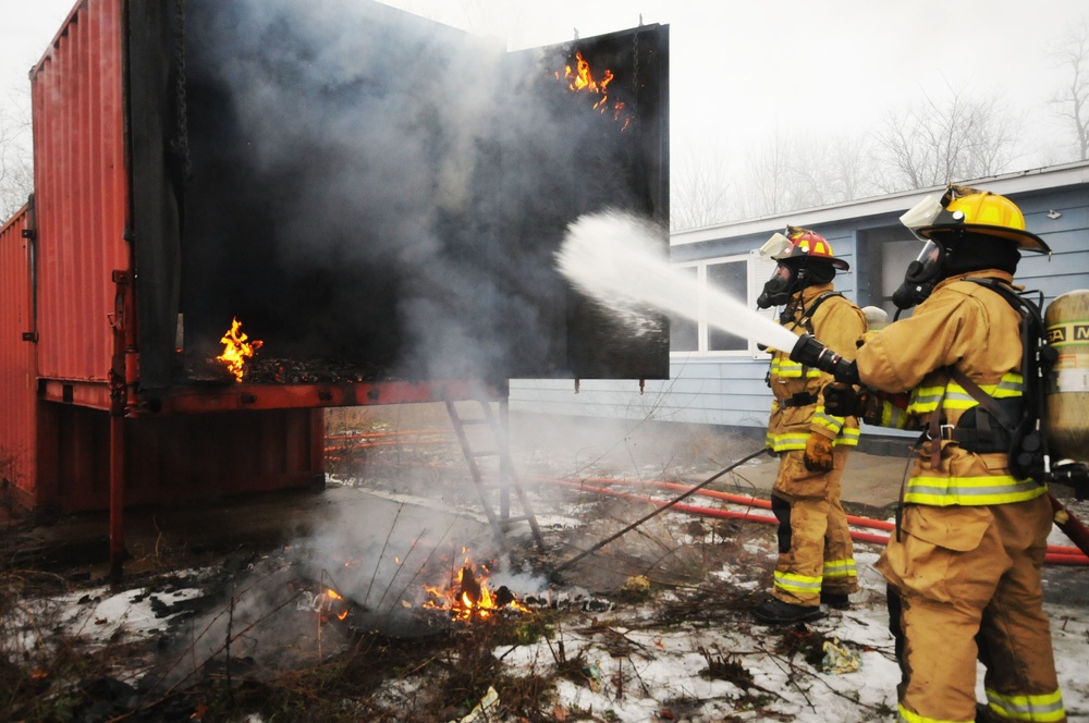 110th Attack Wing firefighters flashover training