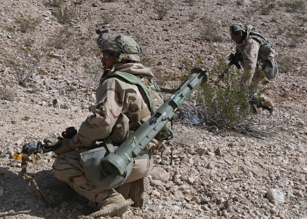 US Army Soldiers react to contact