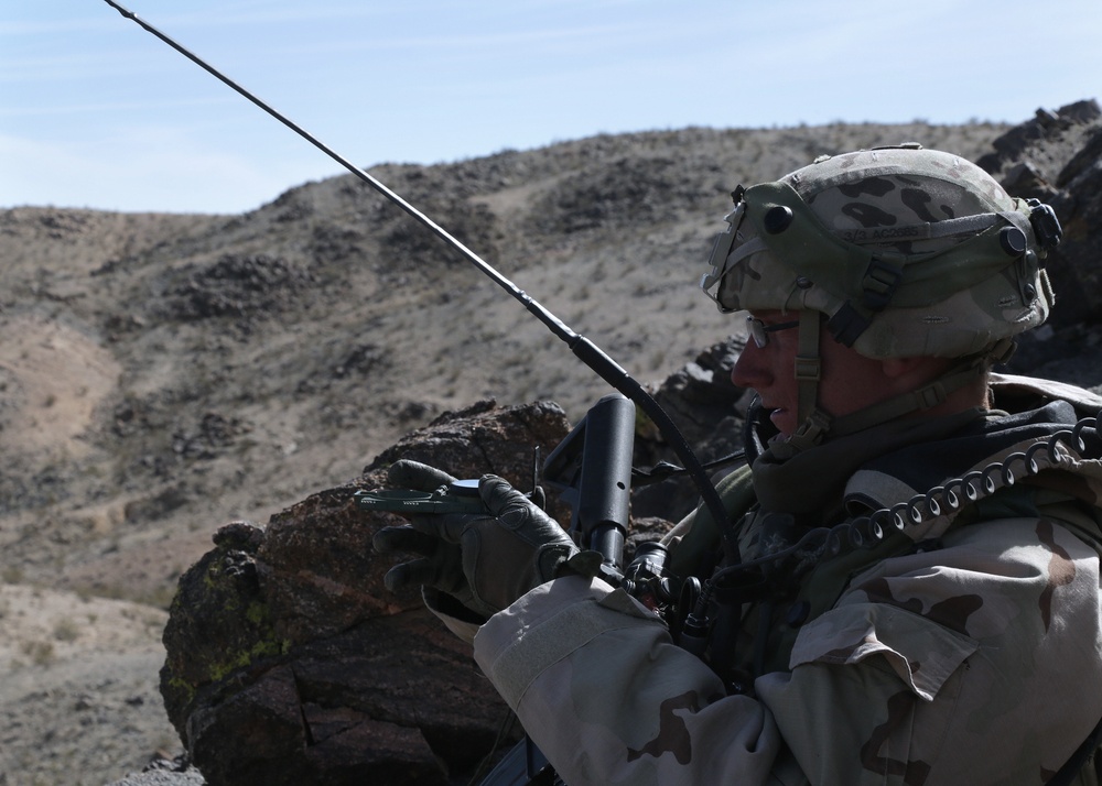 US Army Soldier navigates