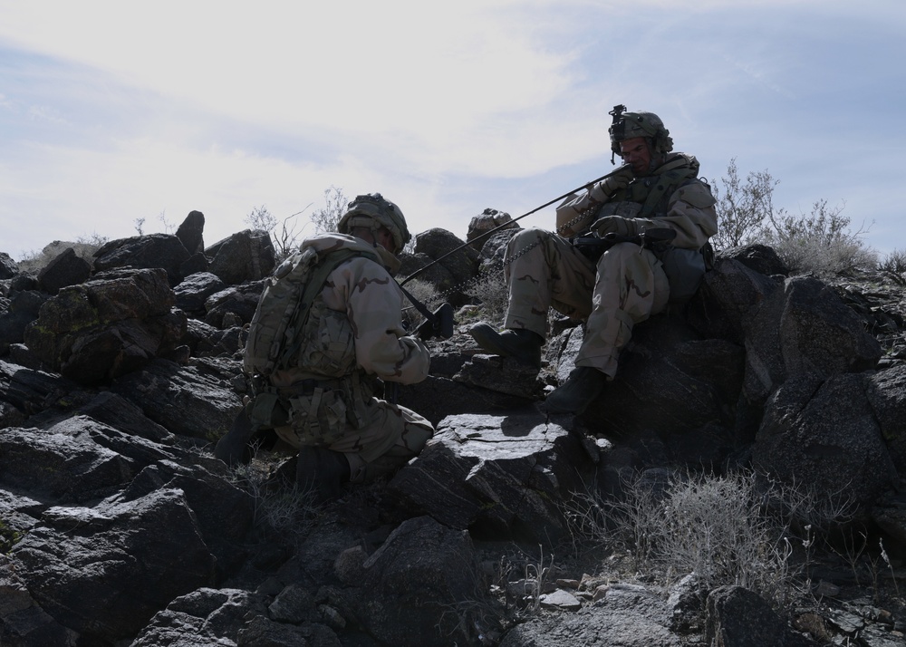 US Army Soldiers coordinate movement